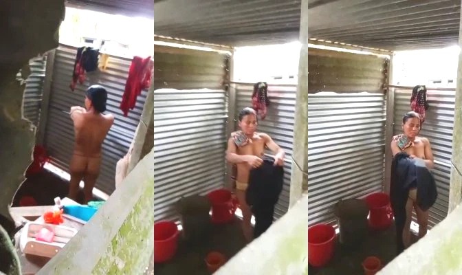 Desi Vlg Bhabhi Bathing Capture