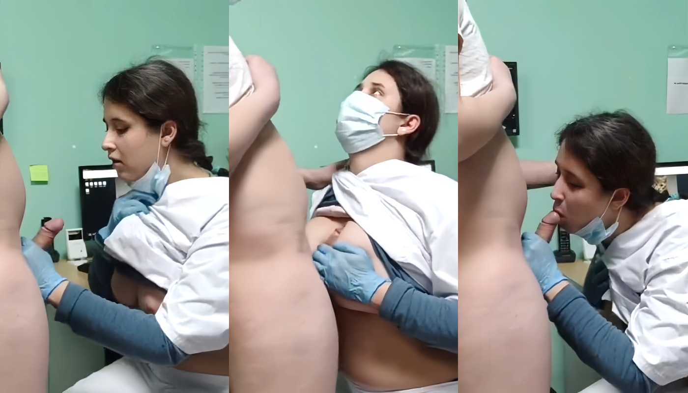 Real nurse Sucking dick and and boobs fucking